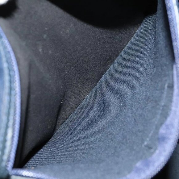 Christian Dior Trotter Canvas Boston Bag PVC Navy Gold Auth 127118 - Picture 10 of 16